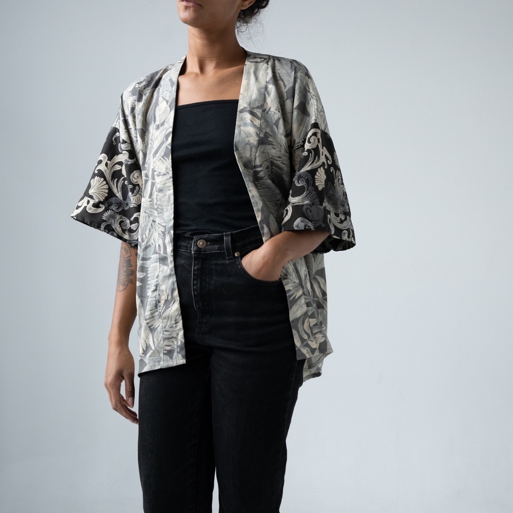 Tropical print open top